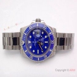 High Quality Replica Rolex Blue Ceramic Bezel Submariner Blue Face Mens Watch 40mm