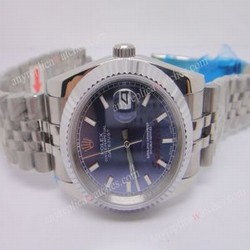 SS Jubilee Rolex Datejust Watch Blue Face Mens Watch