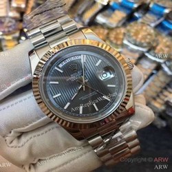Rolex Presidential 41mm Replica Watch DDII Stainless Steel Gray Dial
