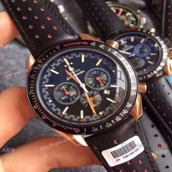 AAA Quality Omega Dark Side Of The Moon Copy Watches Rose Gold Black Dial