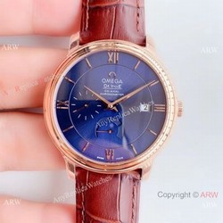 DV Replica Omega De Ville Prestige Co?Axial Power Reserve Watch Rose Gold 39.5mm