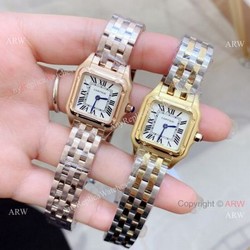 Fake Cartier Panthere de White Roman Dial Watch Small size 22mm