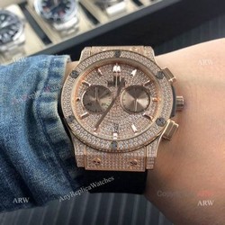 Classic Fusion Hublot Knock off Watch  Rose Gold Iced Out watch