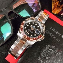 UR Factory Copy Rolex GMT 2018 &8216;Root Beer Watch Two Tone Rose Gold