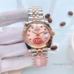 New Style Rolex Oyster Perpetual Datejust 36mm Watch Rose Gold Diamond Dial