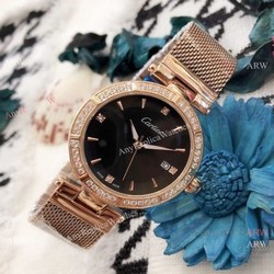 New Copy Cartier Pasha de Black Dial Rose Gold Watch 35mm Women