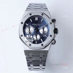 JH Factory Royal Oak Audemars Piguet Replica Watch Blue Chronograph Dial 26331OR