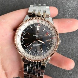 New Breitling Navitimer Automatic 41 Rose Gold Grey Dial Replica Watches