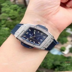 Copy Hublot Spirit of Big Bang Womens Watches Stainless Steel Diamond Case