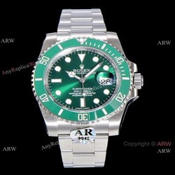 1-1 AR Factory V4 Swiss 3135 Rolex Submariner Hulk Watch Green Ceramic 904L Steel