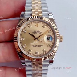Noob Factory Replica Rolex Datejust Watches For Men With Gold And Silver Jubilee Bracelet