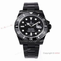 IPK Best 1:1 Rolex Blaken Submariner Watch DLC Carbon