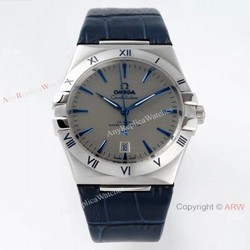 2021 New! AI Factory Copy Omega Constellation Gray Dial Watch Swiss 8800 Movement