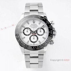 Super Clone Rolex Daytona 316L Stainless Steel Panda Dial Watch 1-1 VRF Swiss 7750 Movement