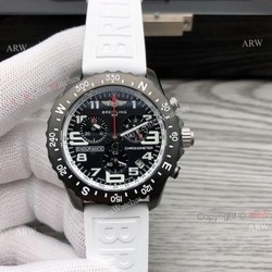 New Breitling Endurance Pro 44mm White Rubber Band Quartz Watch Best Copy