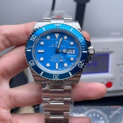 New 2021 Swiss Rolex Blaken Submariner Blue 904L Stainless Steel 40mm Watch