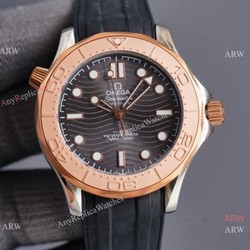 Swiss Quality Omega Seamaster Nekton Edition Diver 300m Watch Two Tone Rose Gold
