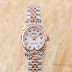 Replica ROLEX Datejust 2-tone White Ladies 31 MM Jubliee Watch