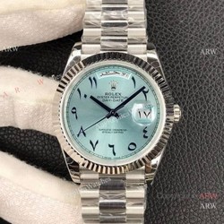 2022 NEW! Swiss Replica Rolex Day Date 40 Middle East Arabic Watch Fluted Bezel 3255 Movement