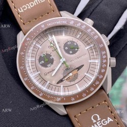 2022 new! AAA Replica Swatch x Omega &8216;Mission Mercury Moonswatch Bioceramic Case Swiss Quartz