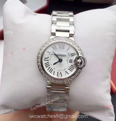 Copy Ballon Bleu Cartier 28mm Stainless Steel Watch Swiss Quality watches