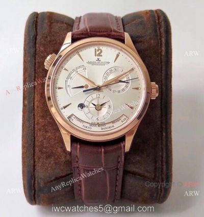 Swiss 1:1 Replica Jaeger-leCoultre Master Geographic Rose Gold Watch ZF Factory watches