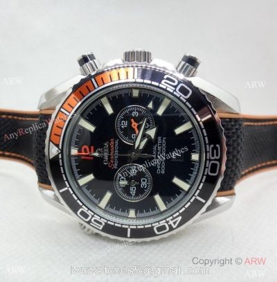 Omega Seamaster 600 Black Rubber Orange Watch Japan Quartz watches