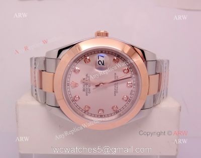 Replica Rolex Datejust 40mm 2-Tone Rose Gold Watch Oyster Band watches