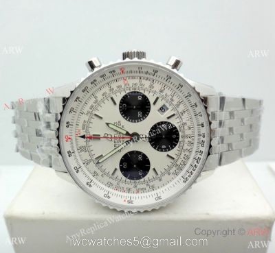 SWISS GRADE Breitling Navitimer 7750 Replica Watch SS Black Sub-dials watches