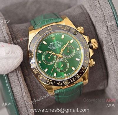Buy Replica Rolex Daytona Watch Green Dial Black Ceramic Bezel watches
