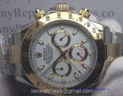 Rolex 2-Tone Daytona Men Watch White Face 40mm watches