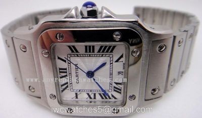 Stainless Steel Cartier Santos Mens Watch Quartz 29.5mm watches