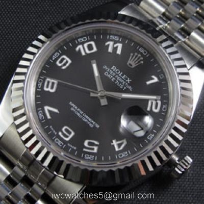 Replica Rolex Datejust II SS Black Dial Arabic Markers Mens Watch 40mm watches