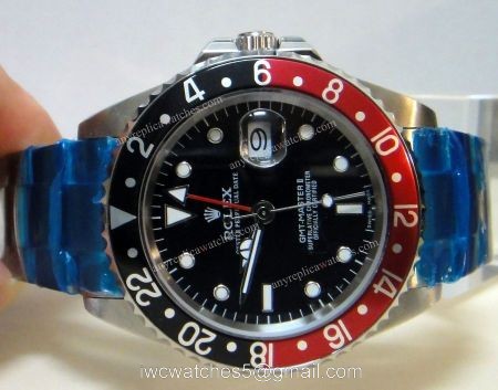 ROLEX REPLICA GMT-MASTER II Red and Black Bezel Watch watches