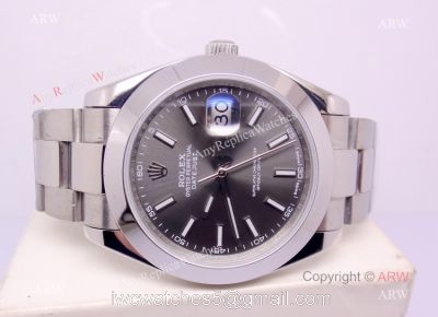 Rolex Datejust 40mm Watch SS Rhodium Gray Face New 2017 Dial watches