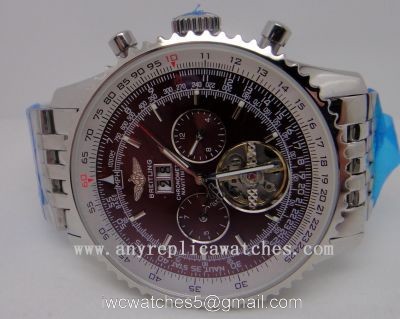 Breitling Tourbillon Replica Watches Breitling Chronometer Navitimer Brown Tourbillon Dial 42mm watches