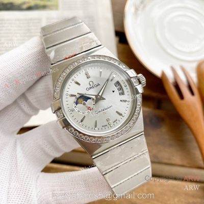 Copy Omega Constellation Moonphase Watch Stainless Steel 39mm watches