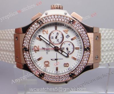 Replica Hublot watch BIG BANG GOLD WHITE DIAMONDS 41mm watches