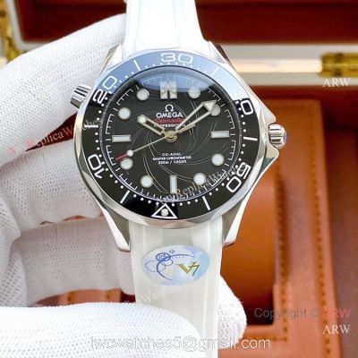 Copy Omega Seamaster 300m Limited Edition Watch White Rubber Strap watches
