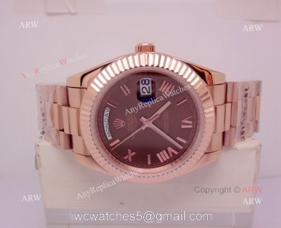 AAA Replica Rolex Day-Date Chocolate Face Watch New 40mm Case watches