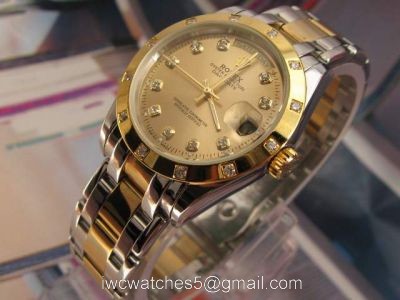 Rolex Daydate TWO TONE Masterpiece Gold Face w/Diamond watch watches