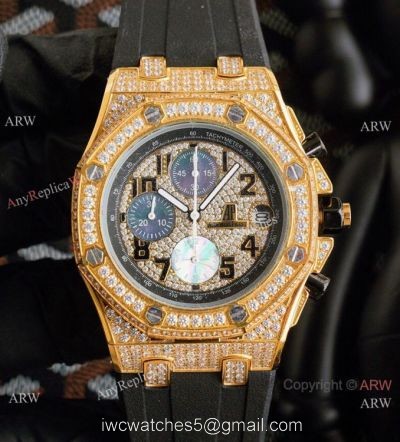 High Quality Copy Audemars Piguet Royal Oak Offshore Full Diamond Watch 44mm watches