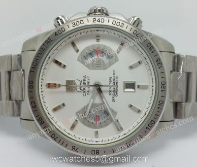 Tag Heuer Carrera Calibre 17 Rs Stainless Steel White Face Replica Watch watches