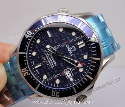 Omega 007 Watch Replica James Bond Blue 007 Face Automatic 40mm watches