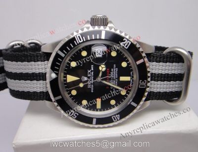 New Single Red Vintage Submariner Replica Watch 40mm Nato Strap watches