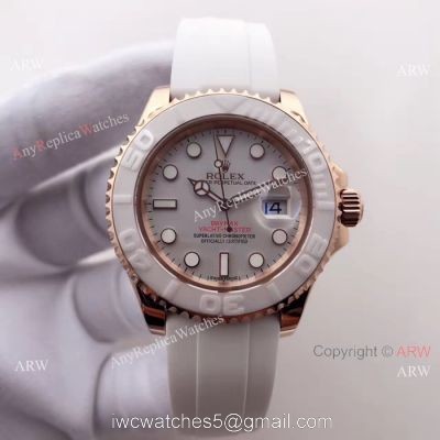 Swiss ETA2836 Yachtmaster Rose Gold Watch Rolex Oysterflex Replica Watch watches