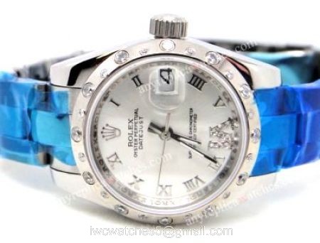 Rolex Datejust NEW Stainless Steel Datejust Diamond Silver Face LADY SIZE watches