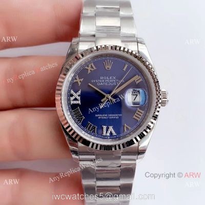 (EW)Rolex Datejust 3235 Stainless Steel Blue Dial 36mm Watch / Best AAA Replica Watches China watches