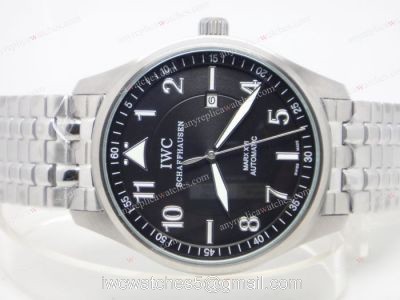 IWC Pilot Spitfire Mark XVI Automatic Black Dial Steel Watch watches