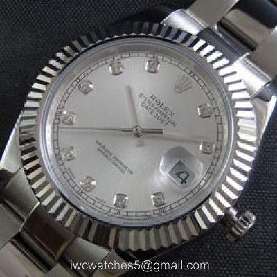 Clone Swiss ETA2836 Rolex Datejust II Silver Dial Mens Watch watches
